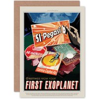 Artery8 51 Pegasi B First Exoplanet Nasa Space Tours Travel Greetings Card