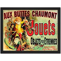Artery8 Wall Art Print Aux Buttes Chaumont Jouets Monica's Apartment Friends Artwork Framed 18X24 Inch in Black | Size: W18" x H24"