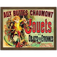 Artery8 Wall Art Print Aux Buttes Chaumont Jouets Monica's Apartment Friends Artwork Framed 18X24 Inch in Brown | Size: W18" x H24"