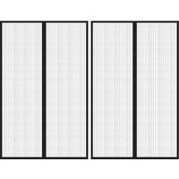 Berkfield Home Insect Door Curtains 2 pcs with Magnet Blocks Black 220x130 cm