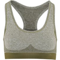 TriDri Women's Seamless 3D Fit Multi Sport Sculpt Bra in Dark Olive | Size: XS