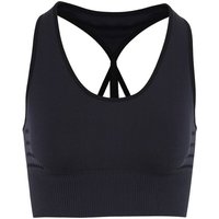 TriDri Women's Seamless 3D Fit Multi Sport Reveal Sports Bra in Black | Size: Medium