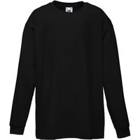 Fruit of the Loom Long Sleeve T-Shirt Pack of 2 in Black | Size: 3-4 Years