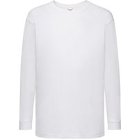 Fruit of the Loom Long Sleeve T-Shirt Pack of 2 in White | Size: 3-4 Years