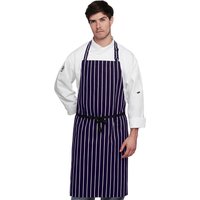 Dennys Women's Cotton Striped Workwear Butchers Apron Pack of 2 in Navy