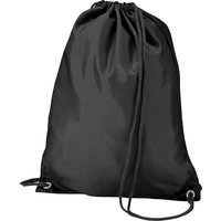 Bagbase Men's Budget Water Resistant Sports Gymsac Drawstring Bag (11 Litres) Pack of 2 in Black