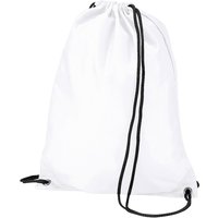 Bagbase Men's Budget Water Resistant Sports Gymsac Drawstring Bag (11 Litres) Pack of 2 in White