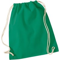 Westford Mill Men's Cotton Gymsac Bag - 12 Litres Pack of 2 in Green