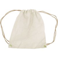 Westford Mill Men's Cotton Gymsac Bag - 12 Litres Pack of 2 in Natural