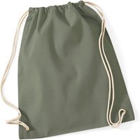 Westford Mill Men's Cotton Gymsac Bag - 12 Litres Pack of 2 in Olive