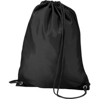 Quadra Gymsac Shoulder Carry Bag - 7 Litres Pack of 2 in Black