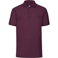 Fruit of the Loom 65 35 Pique Polo Shirt Pack of 2 in Burgundy | Size: 5-6 Years