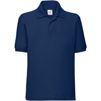 Fruit of the Loom 65 35 Pique Polo Shirt Pack of 2 in Navy | Size: 3-4 Years