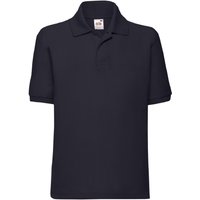 Fruit of the Loom 65 35 Pique Polo Shirt Pack of 2 in Mid Navy | Size: 3-4 Years