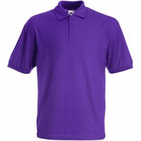 Fruit of the Loom 65 35 Pique Polo Shirt Pack of 2 in Purple | Size: 12-13 Years
