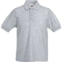 Fruit of the Loom 65 35 Pique Polo Shirt Pack of 2 in Grey | Size: 12-13 Years