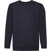 Fruit of the Loom Set In Sleeve Sweatshirt Pack of 2 in Mid Navy | Size: 7-8 Years