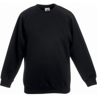 Fruit of the Loom Raglan Sleeve Sweatshirt Pack of 2 in Black | Size: 3-4 Years