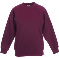 Fruit of the Loom Raglan Sleeve Sweatshirt Pack of 2 in Burgundy | Size: 7-8 Years