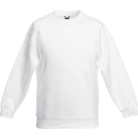 Fruit of the Loom Classic 80 20 Set-In Sweatshirt Pack of 2 in White | Size: 5-6 Years