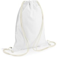 Bagbase Men's Sublimation Gymsac Drawstring Bag (5 Litres) Pack of 2 in White