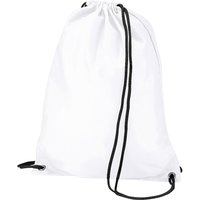 Bagbase Men's Budget Water Resistant Sports Gymsac Drawstring Bag (11L) Pack of 2 in White