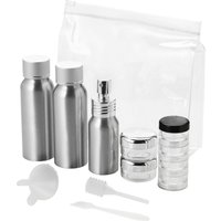 Bullet Frankfurt Airline Approved Alu Travel Bottle Set Pack of 2 in Clear