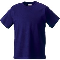 Jerzees Schoolwear Jerzees Schoolgear Classic Plain T-Shirt Pack of 2 in Purple | Size: 11-12 Years