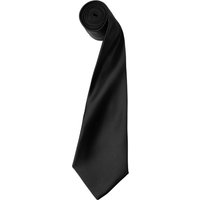 Premier Men's Plain Satin Tie (Narrow Blade) Pack of 2 in Black