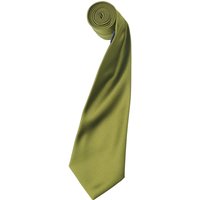 Premier Men's Plain Satin Tie (Narrow Blade) Pack of 2 in Khaki