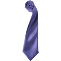 Premier Men's Plain Satin Tie (Narrow Blade) Pack of 2 in Purple