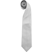 Premier Men's “Colours" Plain Fashion Business Tie Pack of 2 in Silver
