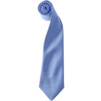 Premier Men's Colours Satin Clip Tie Pack of 2 in Mid Blue