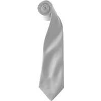 Premier Men's Colours Satin Clip Tie Pack of 2 in Silver