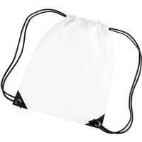 Bagbase Men's Premium Gymsac Water Resistant Bag (11 Litres) Pack of 2 in White
