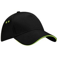 Ultimate 5 Panel Contrast Baseball Cap Sandwich Peak Headwear Pack 2 True