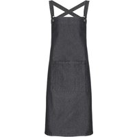 Premier Cross Back Barista Bib Apron in True Black