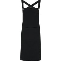Premier Cross Back Barista Bib Apron in Black
