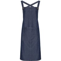 Premier Cross Back Barista Bib Apron in Indigo
