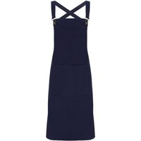 Premier Cross Back Barista Bib Apron in Navy