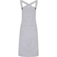 Premier Cross Back Barista Bib Apron in Silver