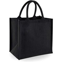 Westford Mill Jute Mini Tote Shopping Bag (14 Litres) Pack of 2 in Black