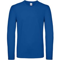 B&C Men's E150 Long Sleeve T-Shirt in Blue | Size: 4XL