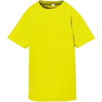 Spiro Boy's Performance Aircool T-Shirt in Yellow | Size: 5-6 Years