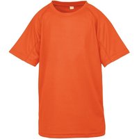 Spiro Chidlrens Impact Performance Aircool T-Shirt in Orange | Size: 5-6 Years