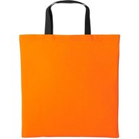 Nutshell Women's Varsity Cotton Shopper Short Handle Tote in Orange
