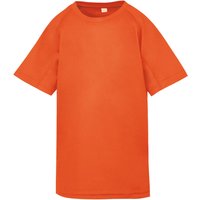 Spiro Boy's Performance Aircool T-Shirt in Orange | Size: 9-10 Years