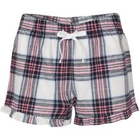 SF Women's Tartan Frill Shorts in White | Size: Small