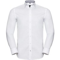 Long Sleeve Contrast Herringbone Shirt