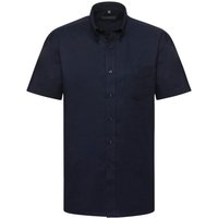 Russell Men's Collection Short Sleeve Easy Care Oxford Shirt in Navy | Size: 14.5 in